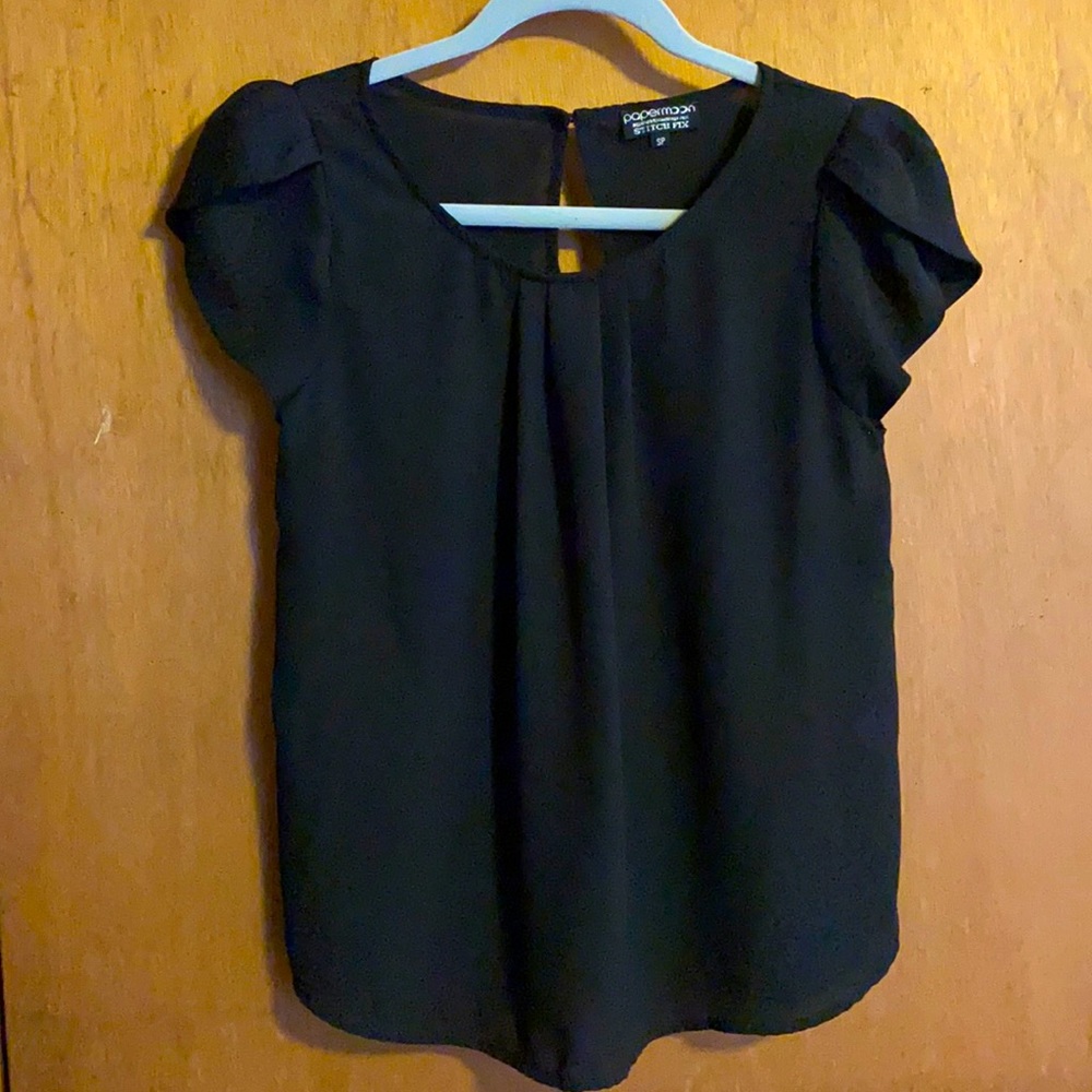 Tulip cap sleeve blouse- size small petite